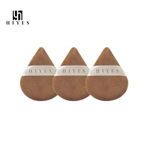 HIYES Light Brown Rose Embossed Powder Puff Soft Makeup Puff