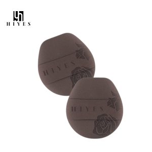 HIYES Brown Rose Embossed Powder Puff Elegant Makeup Puff