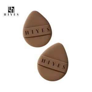 HIYES Solid Brown Teardrop Powder Puff Soft Cosmetic Puff